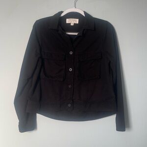 Anthropologie Black Utility Jacket